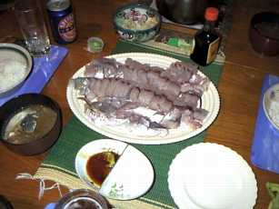 大皿一杯の刺身