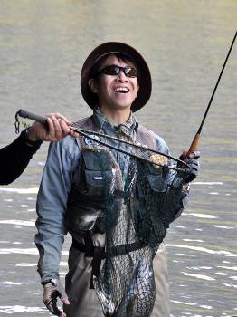 鰐部さん、安堵と満足の微笑み