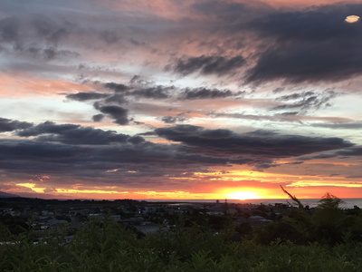 タスマン海に沈む夕日