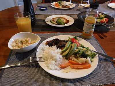 大林さん宅での最後の夕食