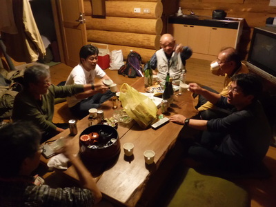 ロッジで楽しい２次会