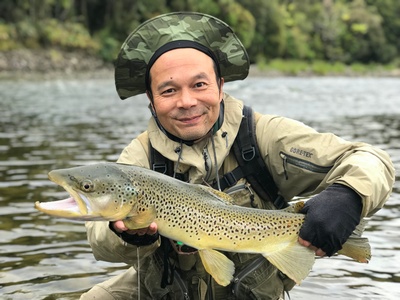 小雨の中で釣ったブラウントラウト