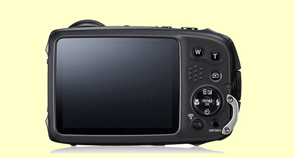 FinePix XP90の背面ボタン類　画像は富士フイルムのサイトより引用